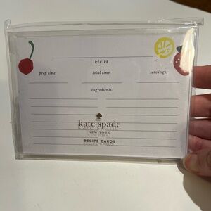 NWT Kate Spade Recipe Cards